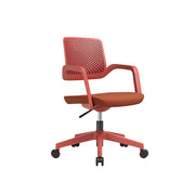 LIVARA  Modern Ergonomic Office Chair Breathable Mesh Back Swivel Desk Chair for Home Office Study Room - Red