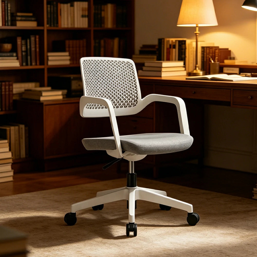 LIVARA Modern Ergonomic Office Chair Breathable Mesh Back Swivel Desk Chair for Home Office Study Room - Grey