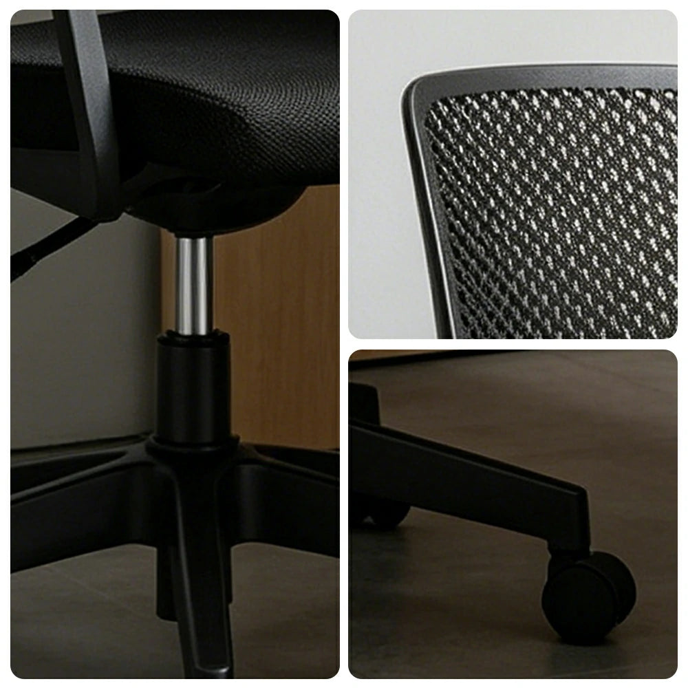 LIVARA  Modern Ergonomic Office Chair Breathable Mesh Back Swivel Desk Chair for Home Office Study Room - Black