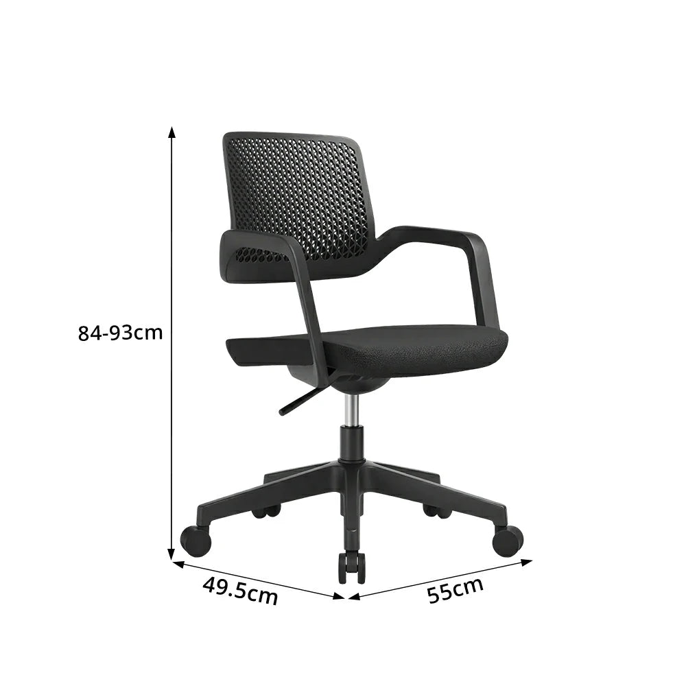 LIVARA  Modern Ergonomic Office Chair Breathable Mesh Back Swivel Desk Chair for Home Office Study Room - Black