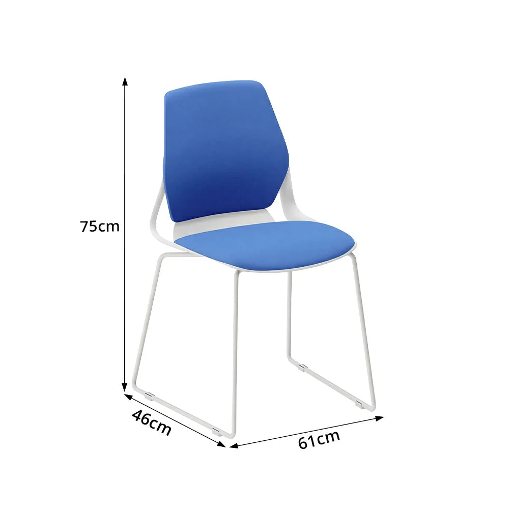 LIVARA  Minimalist Office Chair Comfortable Visitor Chair Modern Seating for Home Office Meeting Space - Blue