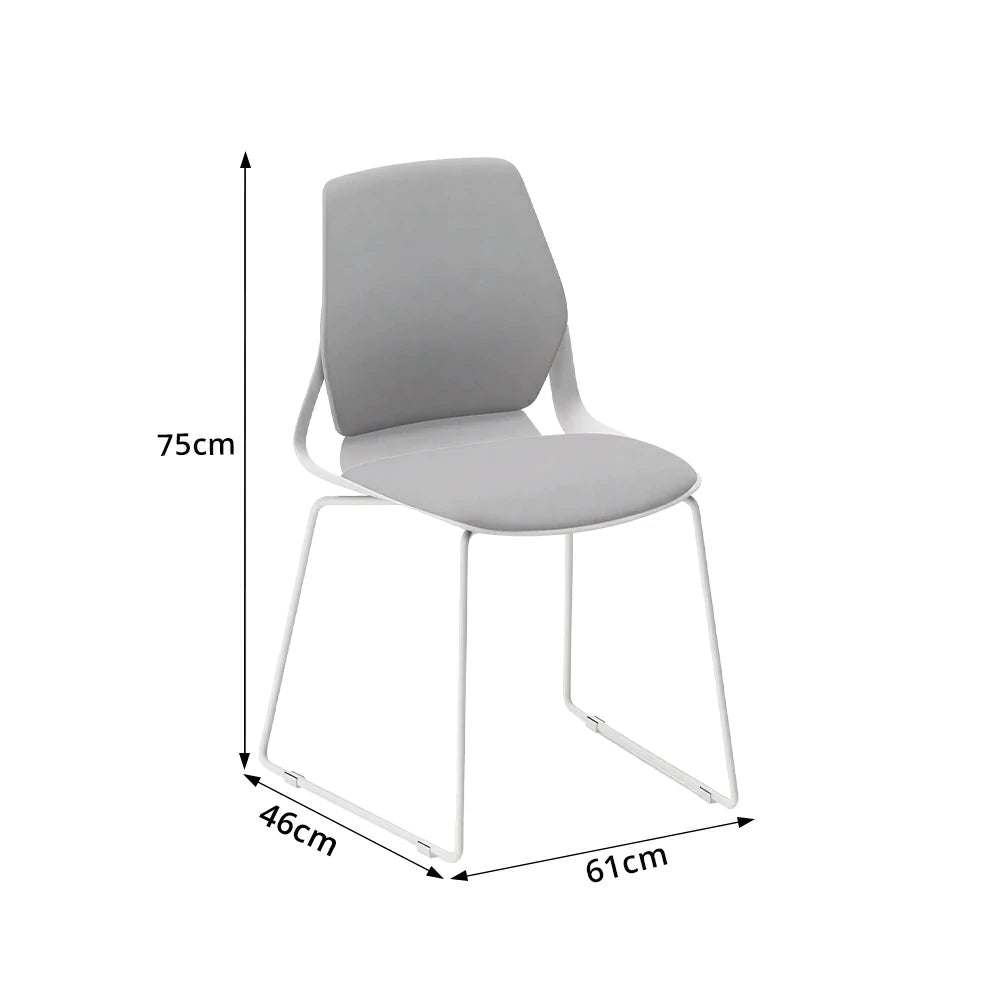 LIVARA  Minimalist Office Chair Comfortable Visitor Chair Modern Seating for Home Office Meeting Space - Grey