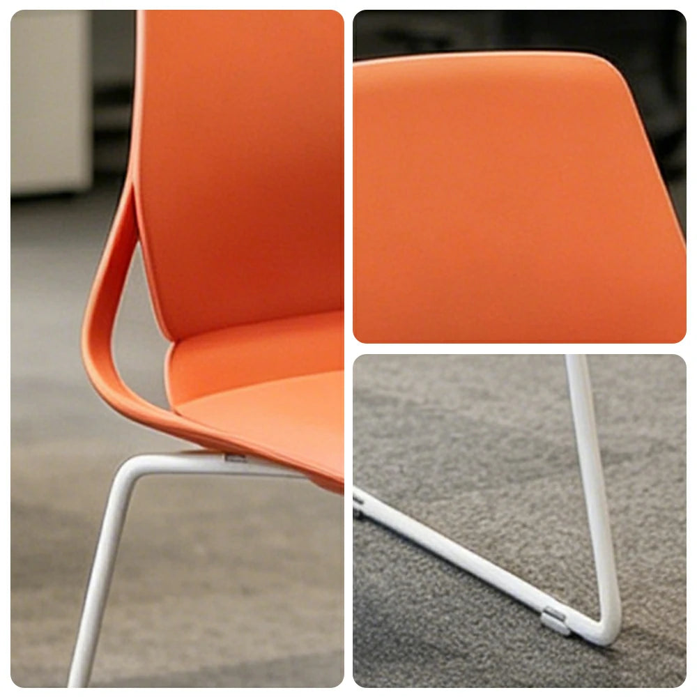 LIVARA  Minimalist Office Chair Comfortable Visitor Chair Modern Seating for Home Office Meeting Space - Orange