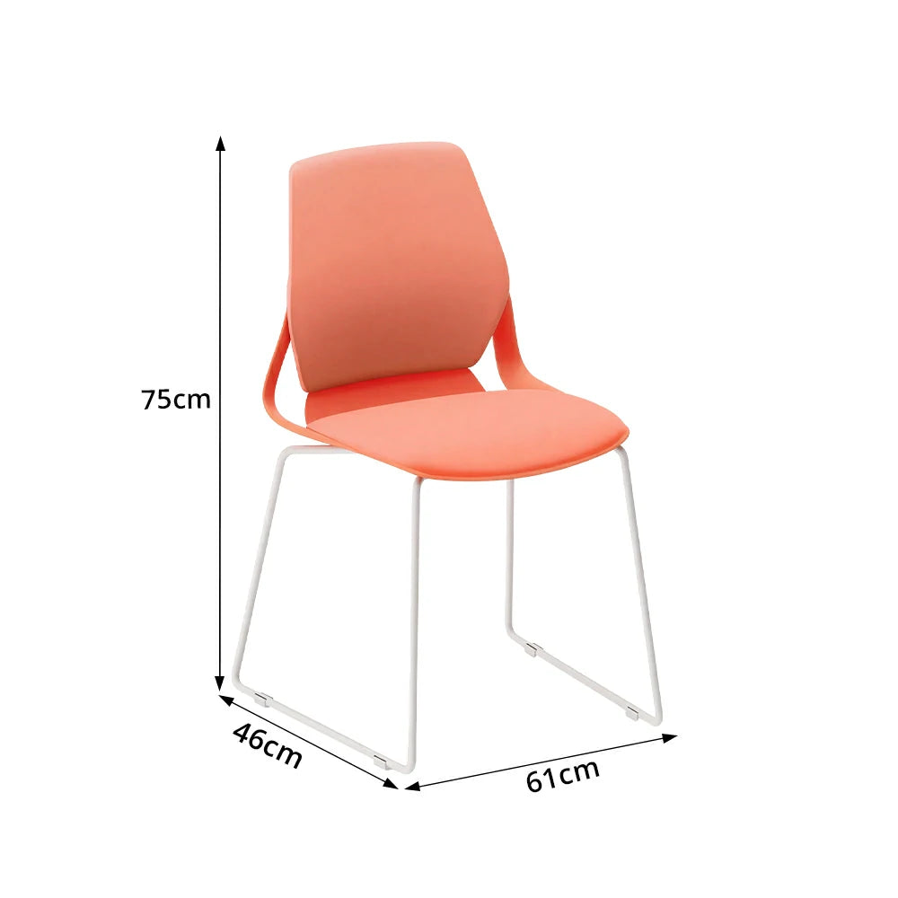 LIVARA  Minimalist Office Chair Comfortable Visitor Chair Modern Seating for Home Office Meeting Space - Orange