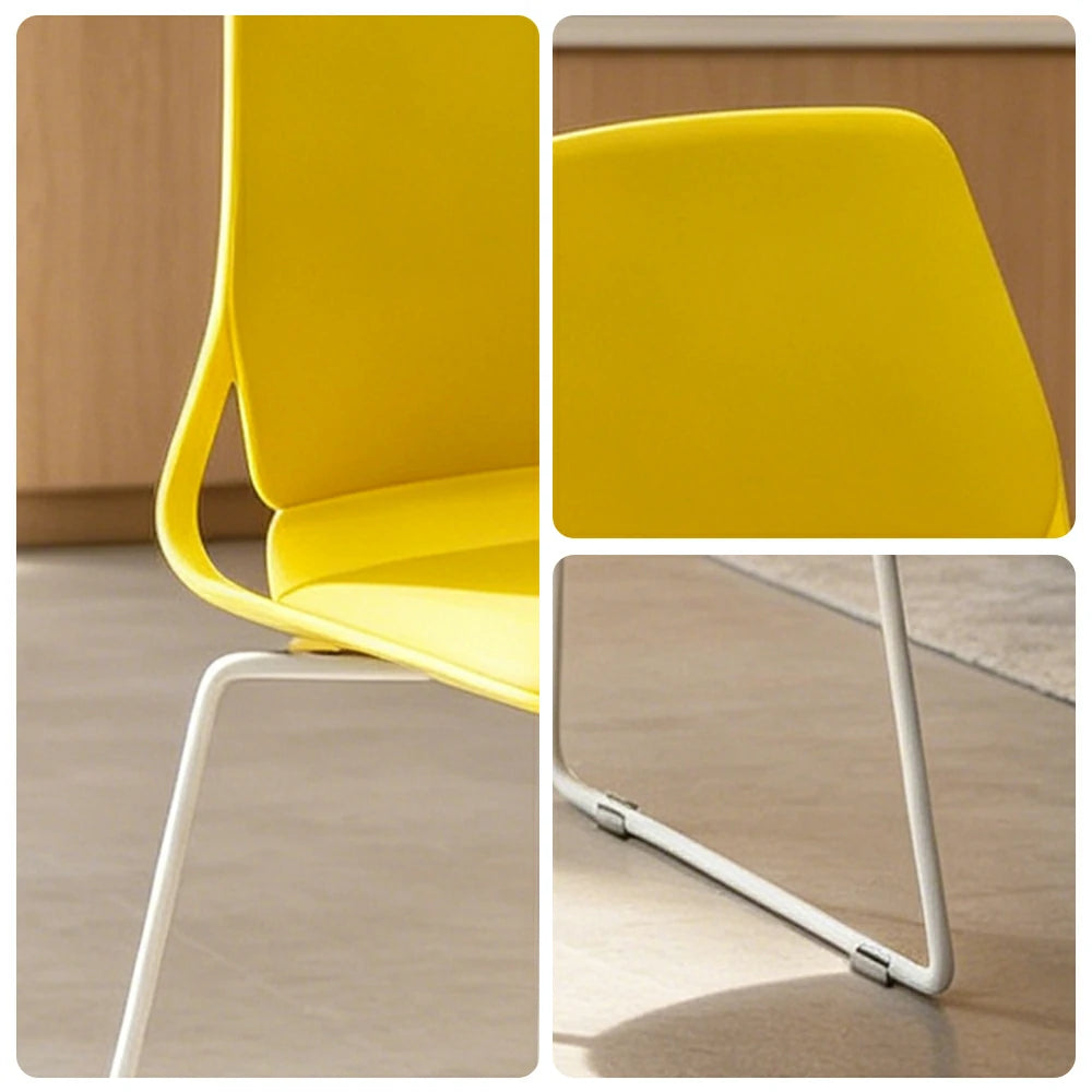 LIVARA  Minimalist Office Chair Comfortable Visitor Chair Modern Seating for Home Office Meeting Space - Yellow