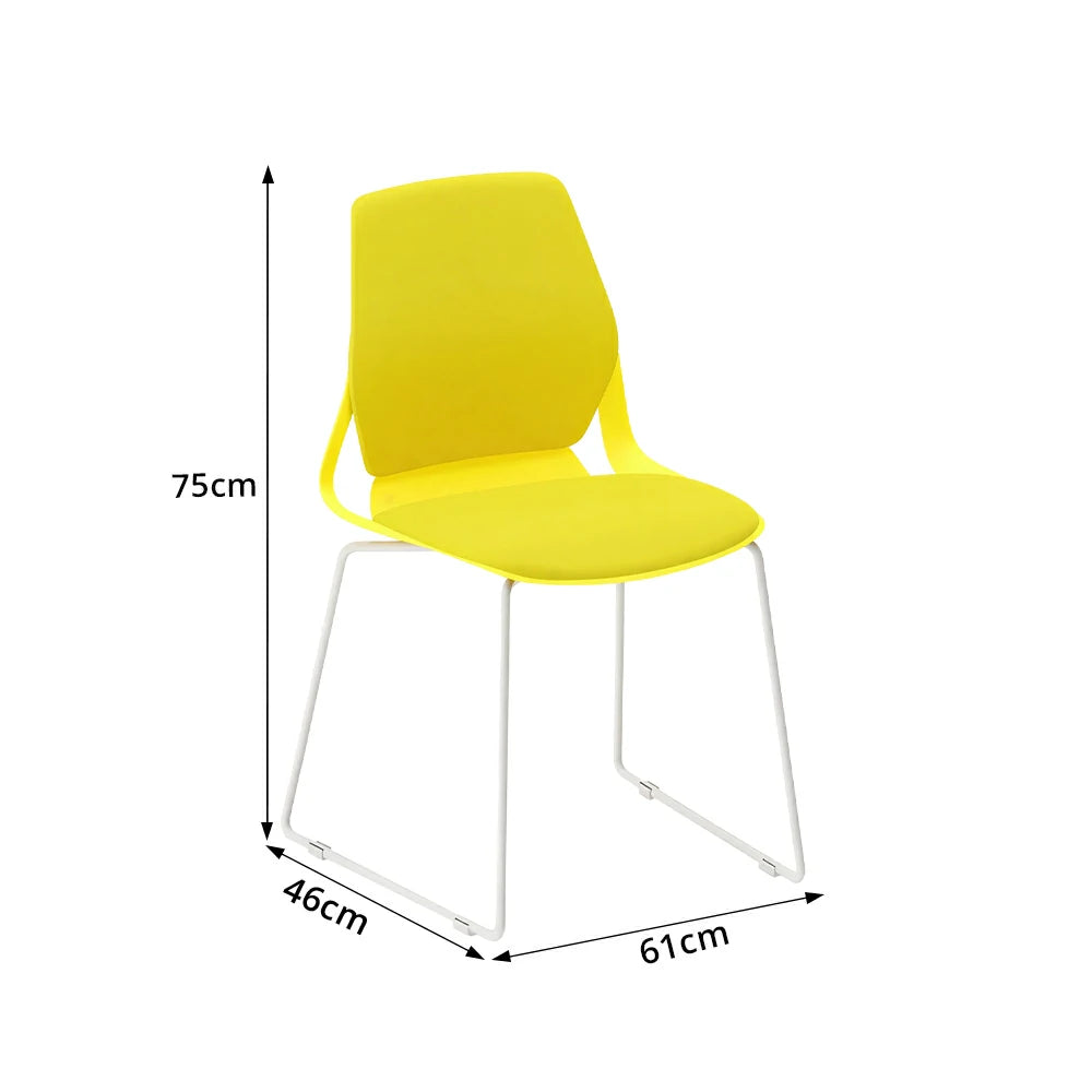 LIVARA  Minimalist Office Chair Comfortable Visitor Chair Modern Seating for Home Office Meeting Space - Yellow