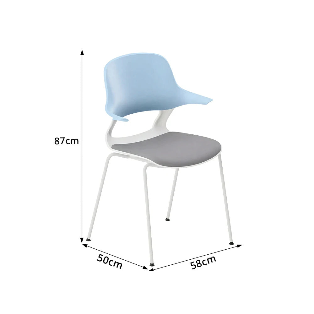 LIVARA  Minimalist Office Chair Modern Visitor Chair Comfortable Seating for Meeting Room Reception Area - Grey Blue