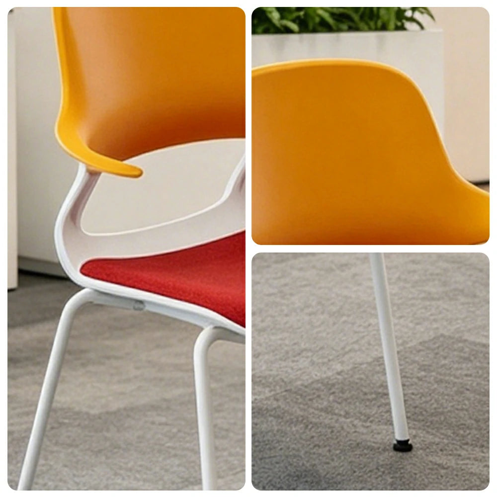 LIVARA  Minimalist Office Chair Modern Visitor Chair Comfortable Seating for Meeting Room Reception Area - Orange