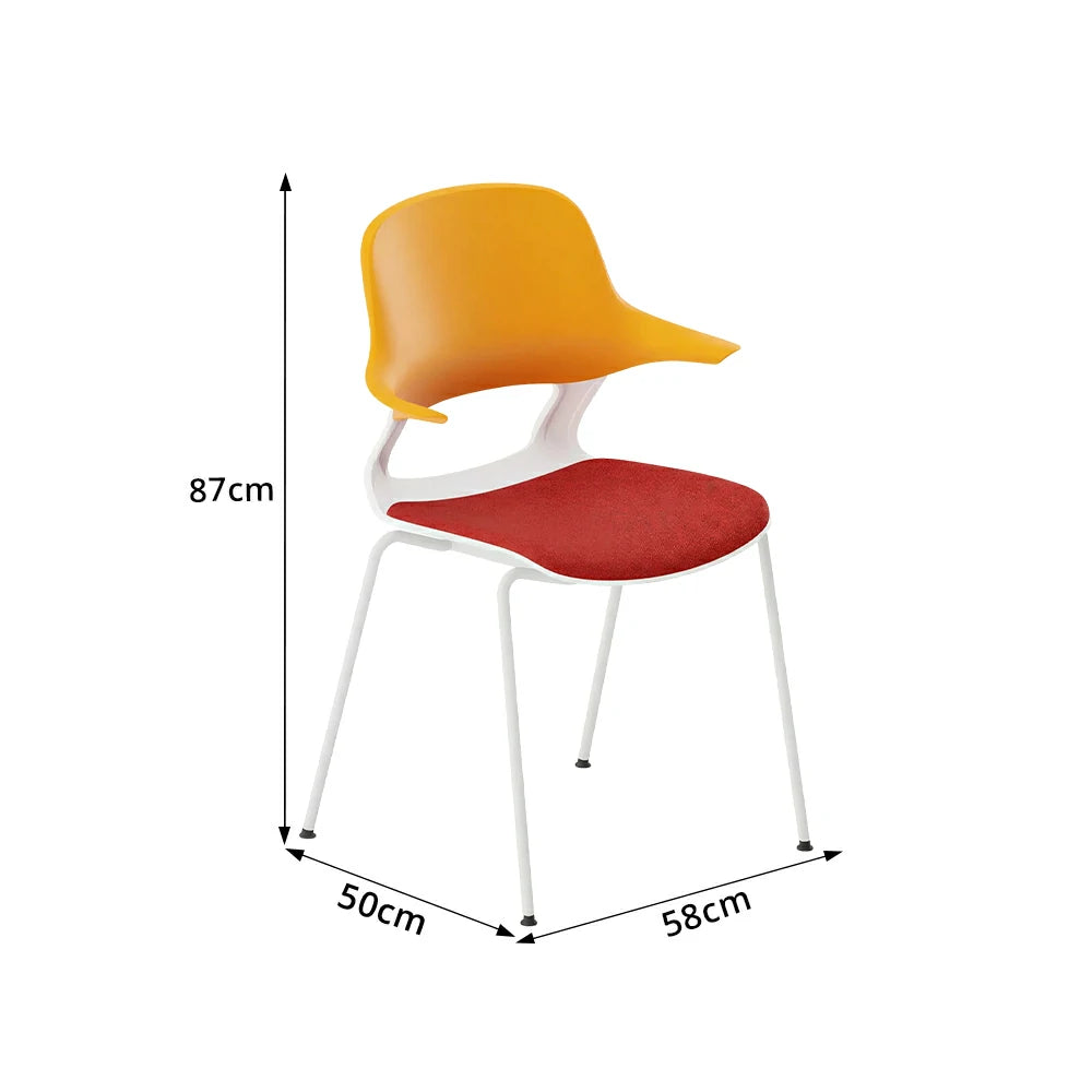 LIVARA  Minimalist Office Chair Modern Visitor Chair Comfortable Seating for Meeting Room Reception Area - Orange