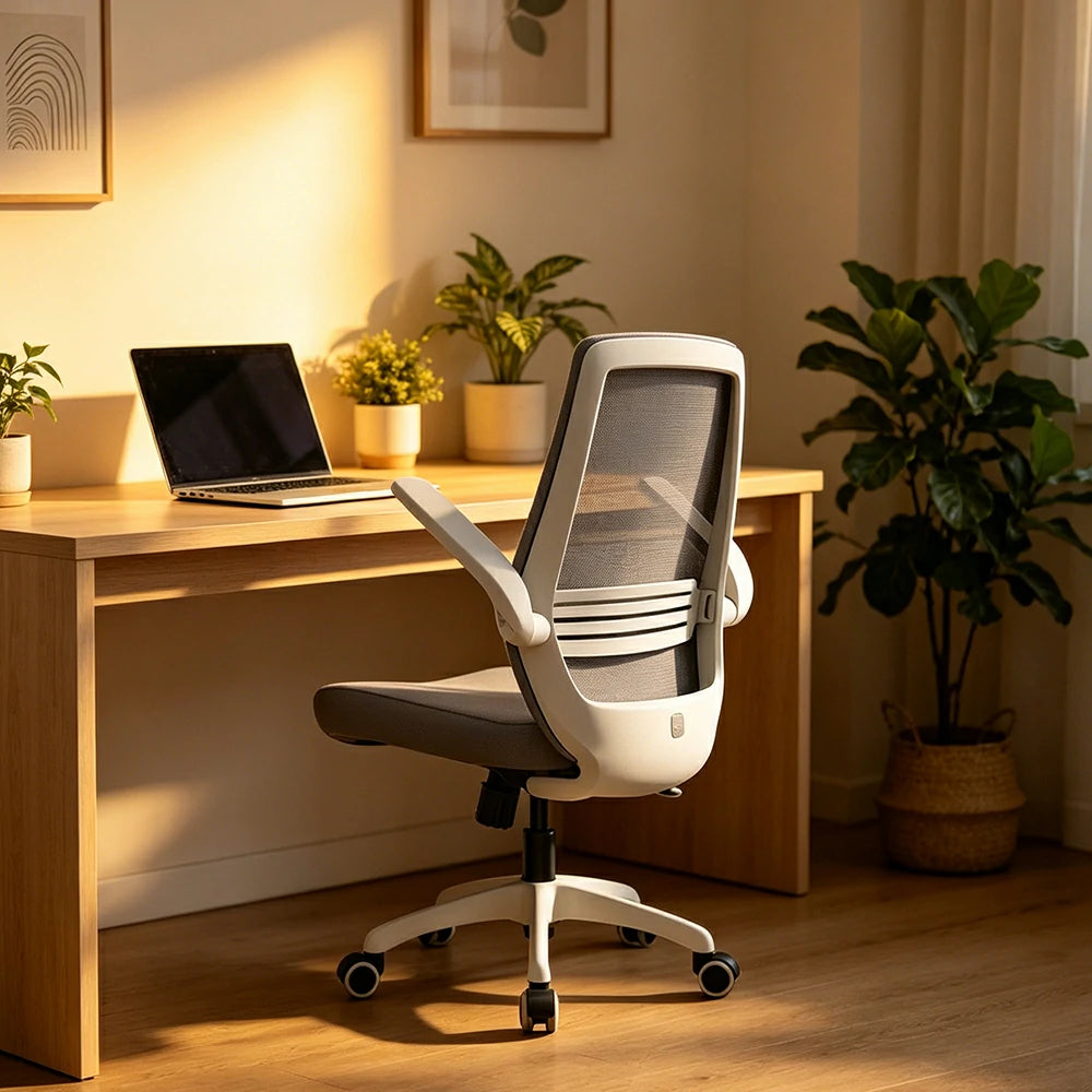 LIVARA  Standard Ergonomic Mesh Office Chair Adjustable Lumbar Support Computer Chair for Home Office - Grey