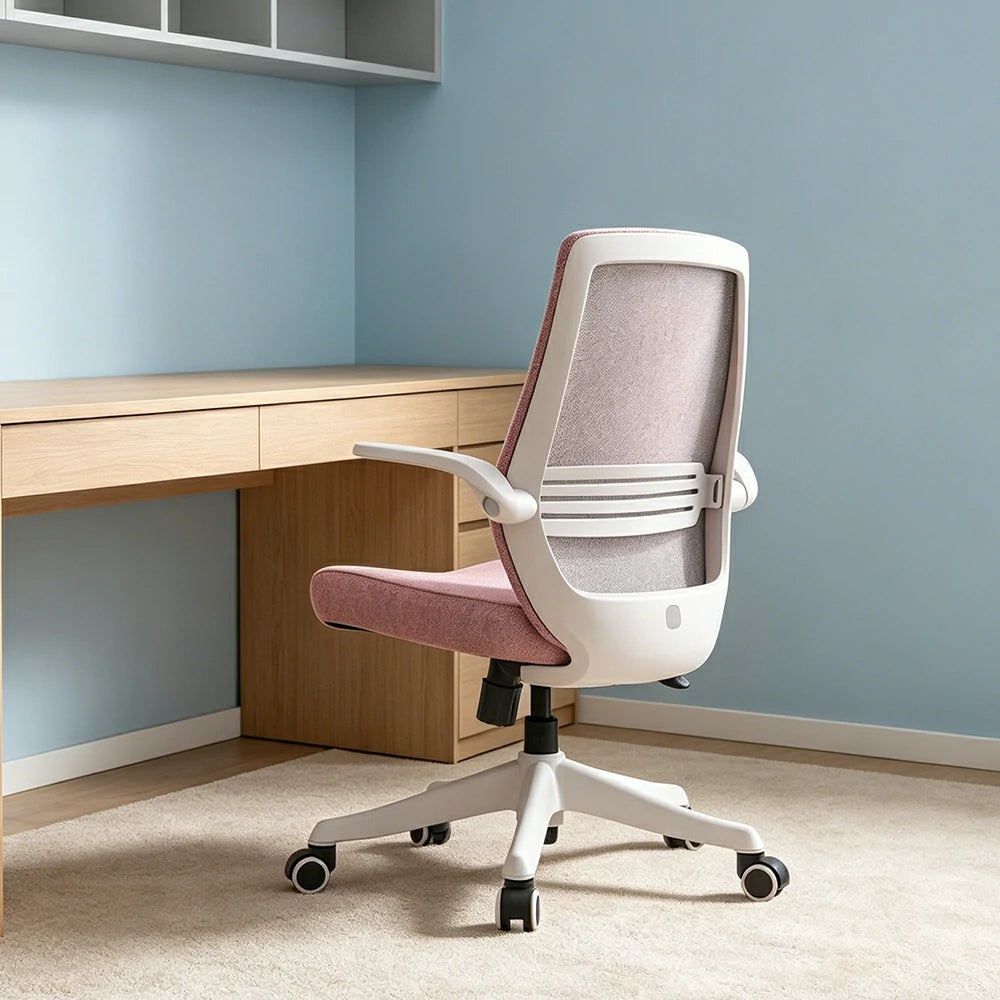 LIVARA  Standard Ergonomic Mesh Office Chair Adjustable Lumbar Support Computer Chair for Home Office - Pink