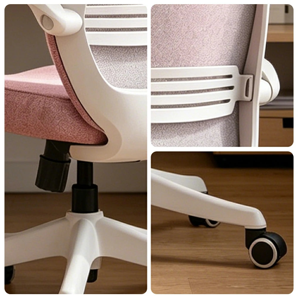 LIVARA  Standard Ergonomic Mesh Office Chair Adjustable Lumbar Support Computer Chair for Home Office - Pink