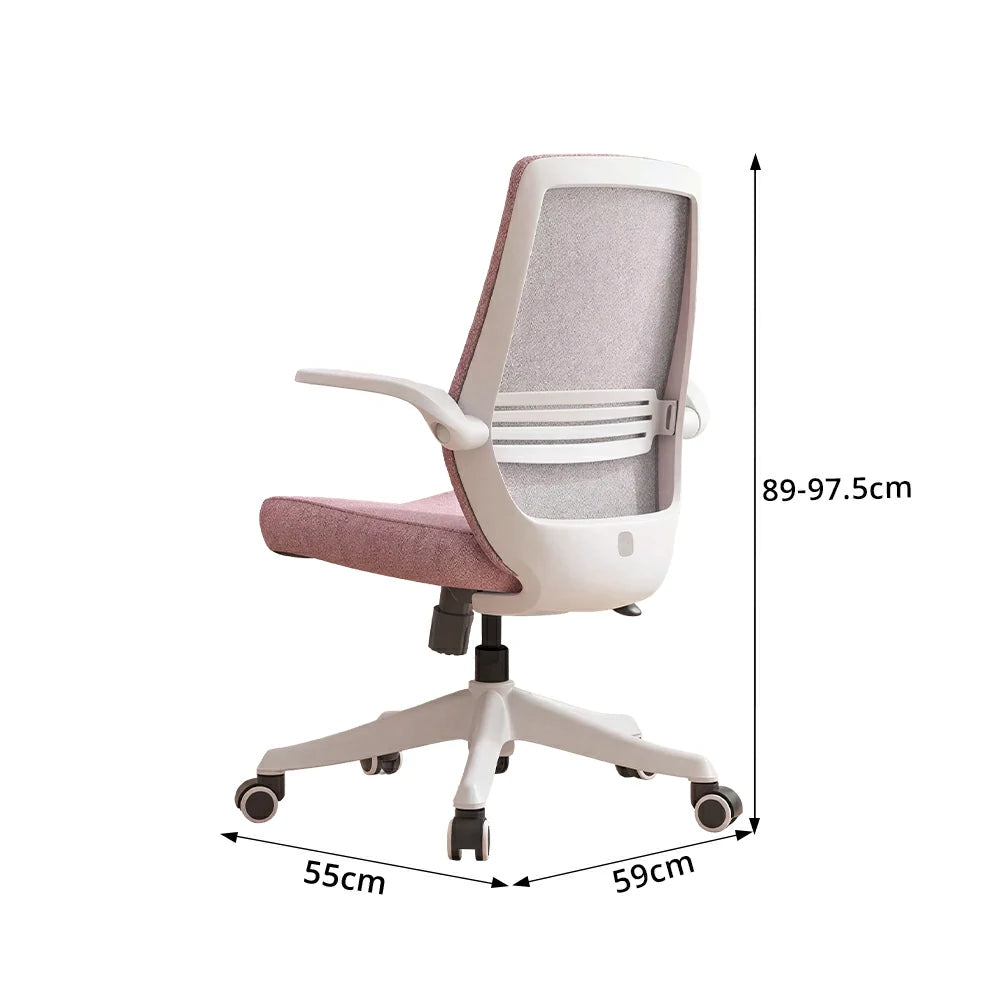 LIVARA  Standard Ergonomic Mesh Office Chair Adjustable Lumbar Support Computer Chair for Home Office - Pink