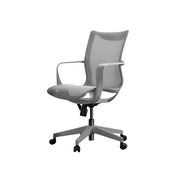 LIVARA  Modern Ergonomic Mesh Office Chair S-Shaped Backrest Comfortable Computer Chair for Workspace - Glacier Grey