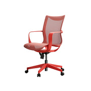 LIVARA  Modern Ergonomic Mesh Office Chair S-Shaped Backrest Comfortable Computer Chair for Workspace - Red