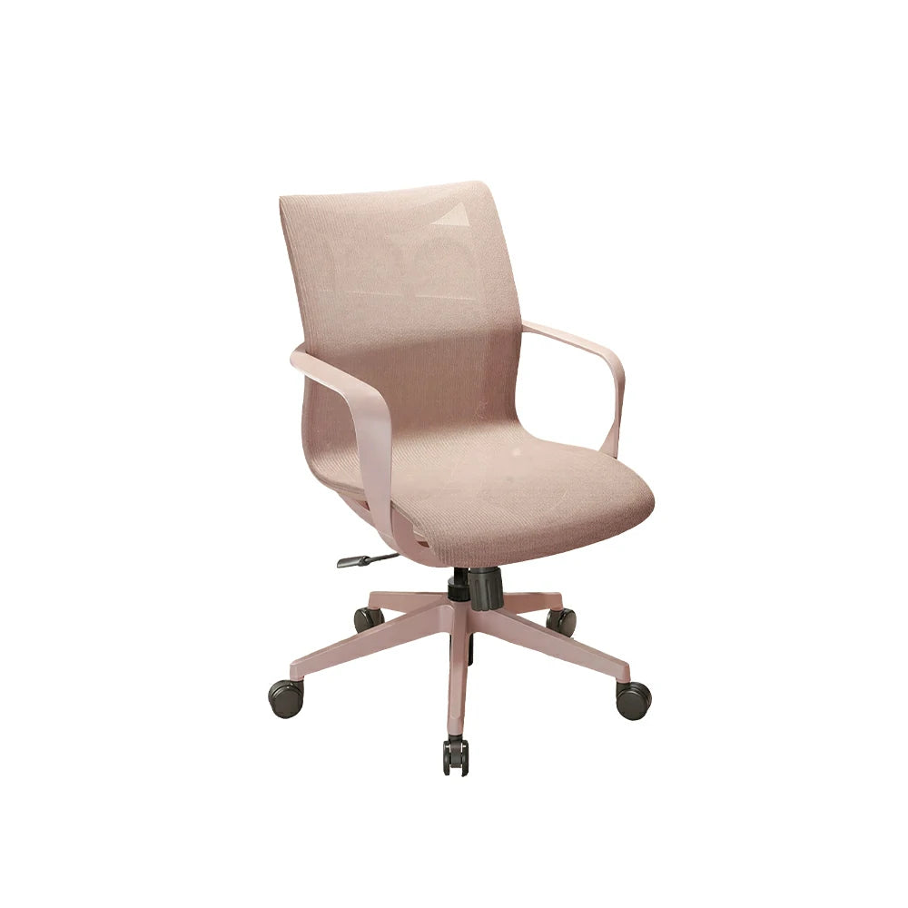 LIVARA  Modern Ergonomic Mesh Office Chair S-Shaped Backrest Comfortable Computer Chair for Workspace - Pink