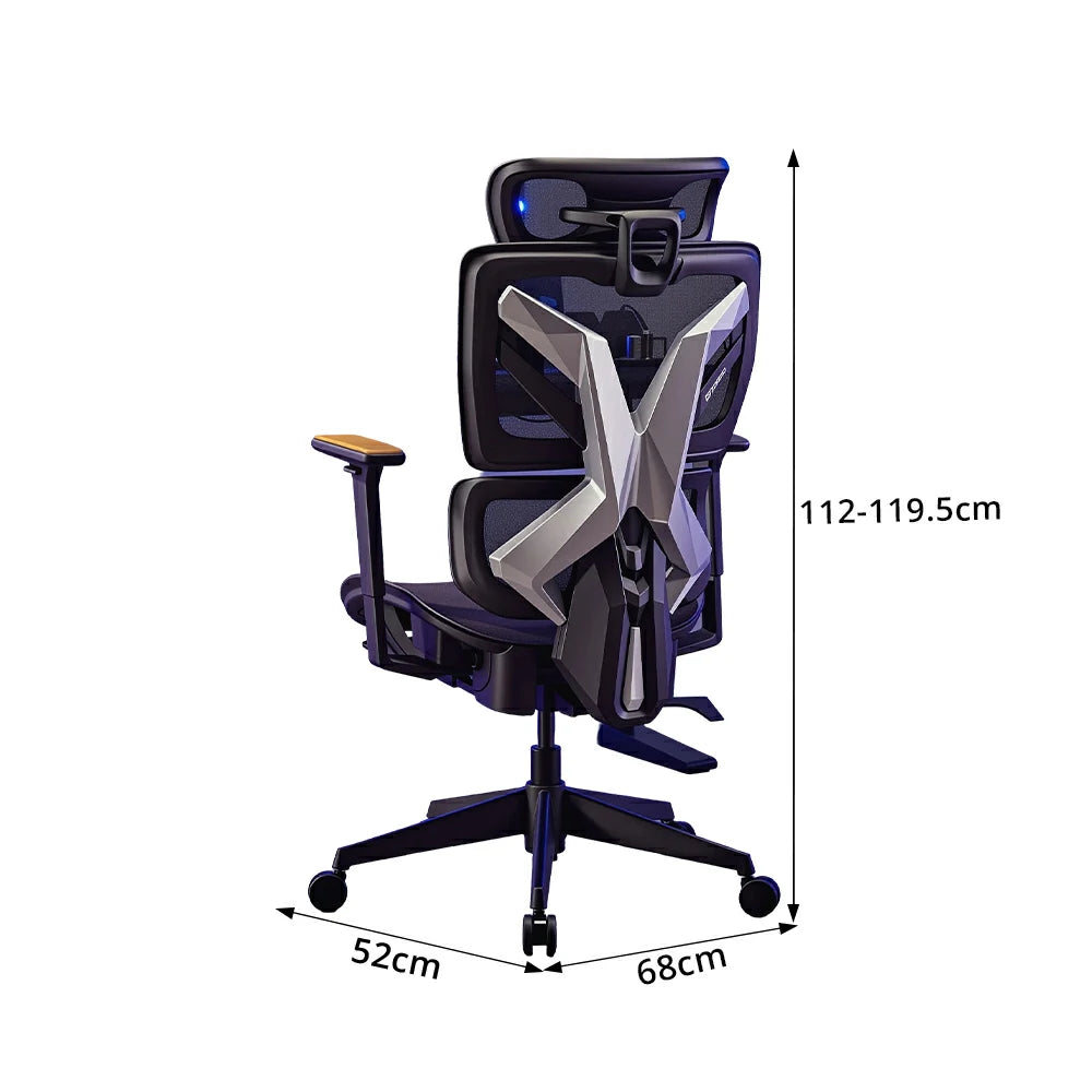 LIVARA  Premium Ergonomic Mesh Office Chair Gaming Chair Adjustable Support Reclining Desk Chair - Moon Grey
