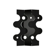 LIVARA 3 Panel Decorative Folding Screen Modern Wave Design Room Divider Privacy Partition for Living Room Bedroom Entryway - Black