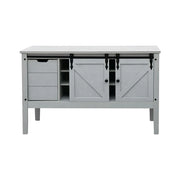 LIVARA Farmhouse Sideboard Storage Cabinet with Sliding Barn Doors Solid Wood & MDF Rustic Buffet Console for Dining Living Room