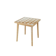 LIVARA Solid Wood Tea Table with Tempered Glass Top and Carved Design for Living Room, Tea Room and Study