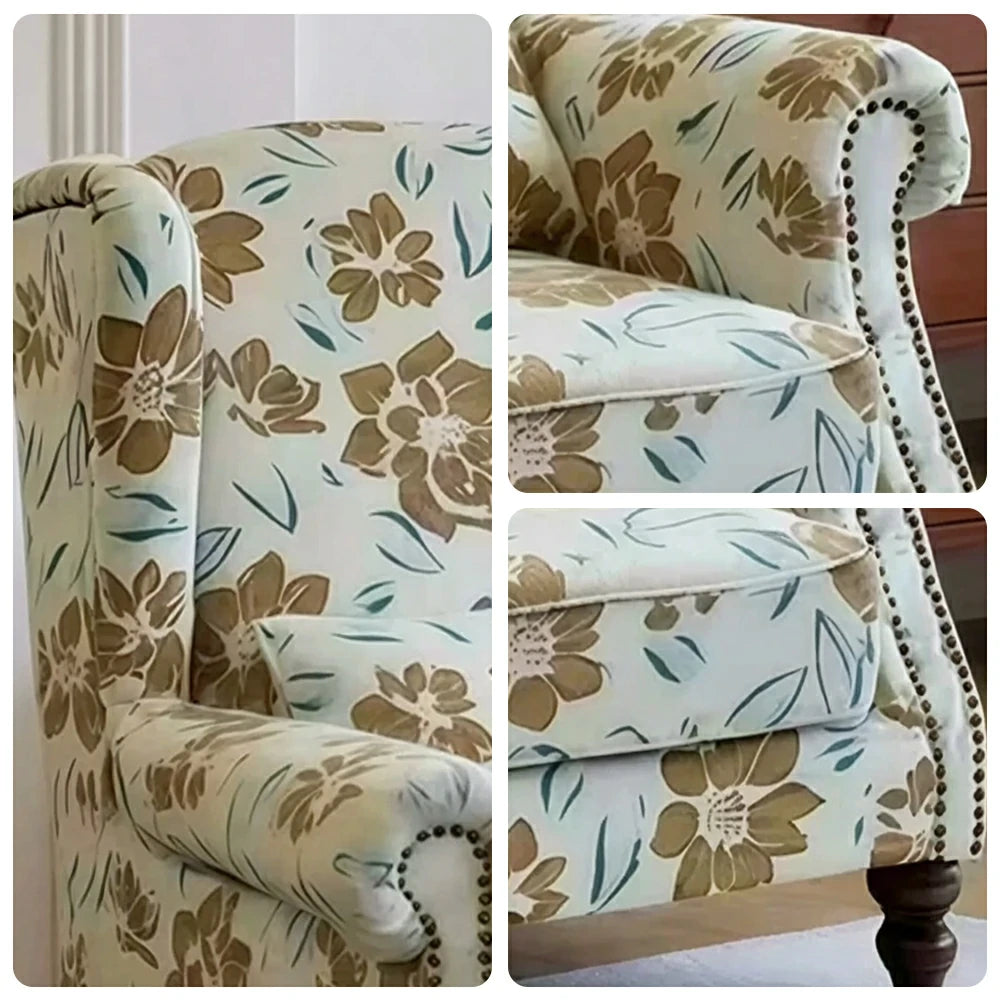 LIVARA Leisure Sofa Chair with Larch Wood Frame and Latex Cushion for Living Room Study and Balcony