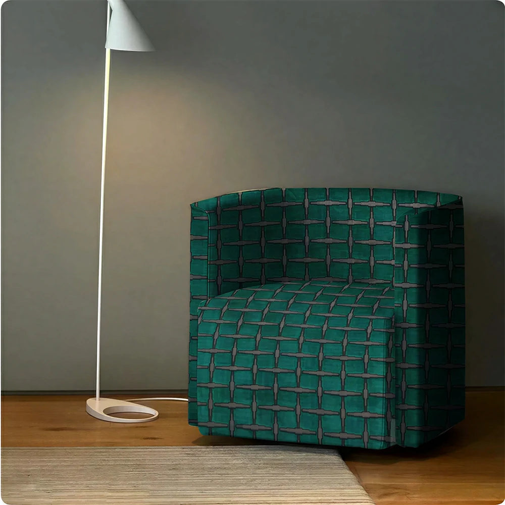 LIVARA Modern Lounge Sofa Chair with Solid Timber Frame and High-resilience Cushion for Living Room and Lounge - Green