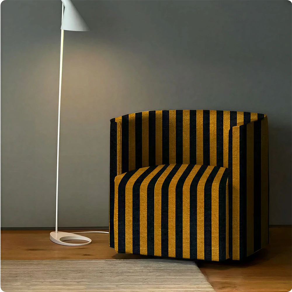 LIVARA Modern Lounge Sofa Chair with Solid Timber Frame and High-resilience Cushion for Living Room and Lounge - Black&Gold