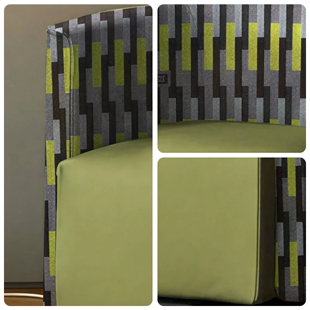 LIVARA Modern Lounge Sofa Chair with Solid Timber Frame and High-resilience Cushion for Living Room and Lounge - Grey&Green