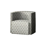 LIVARA Modern Lounge Sofa Chair with Solid Timber Frame and High-resilience Cushion for Living Room and Lounge - White&Grey