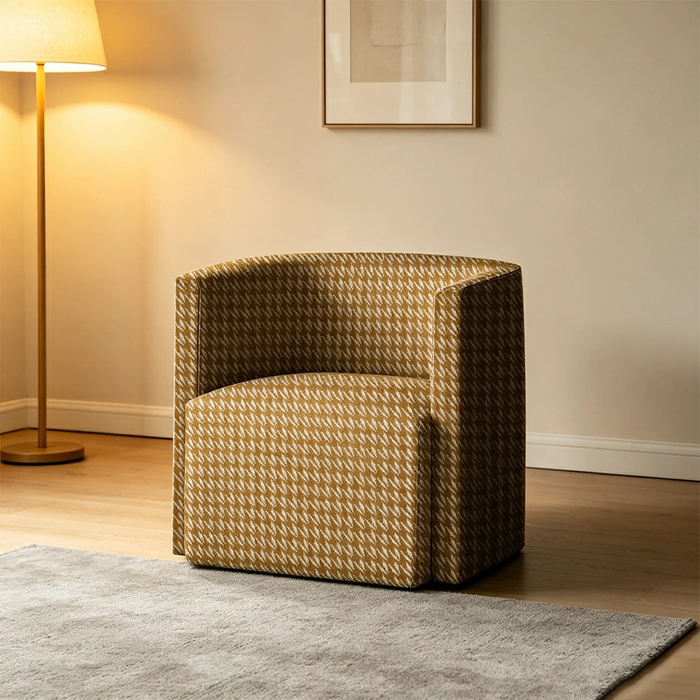 LIVARA Modern Lounge Sofa Chair with Solid Timber Frame and High-resilience Cushion for Living Room and Lounge - Yellow