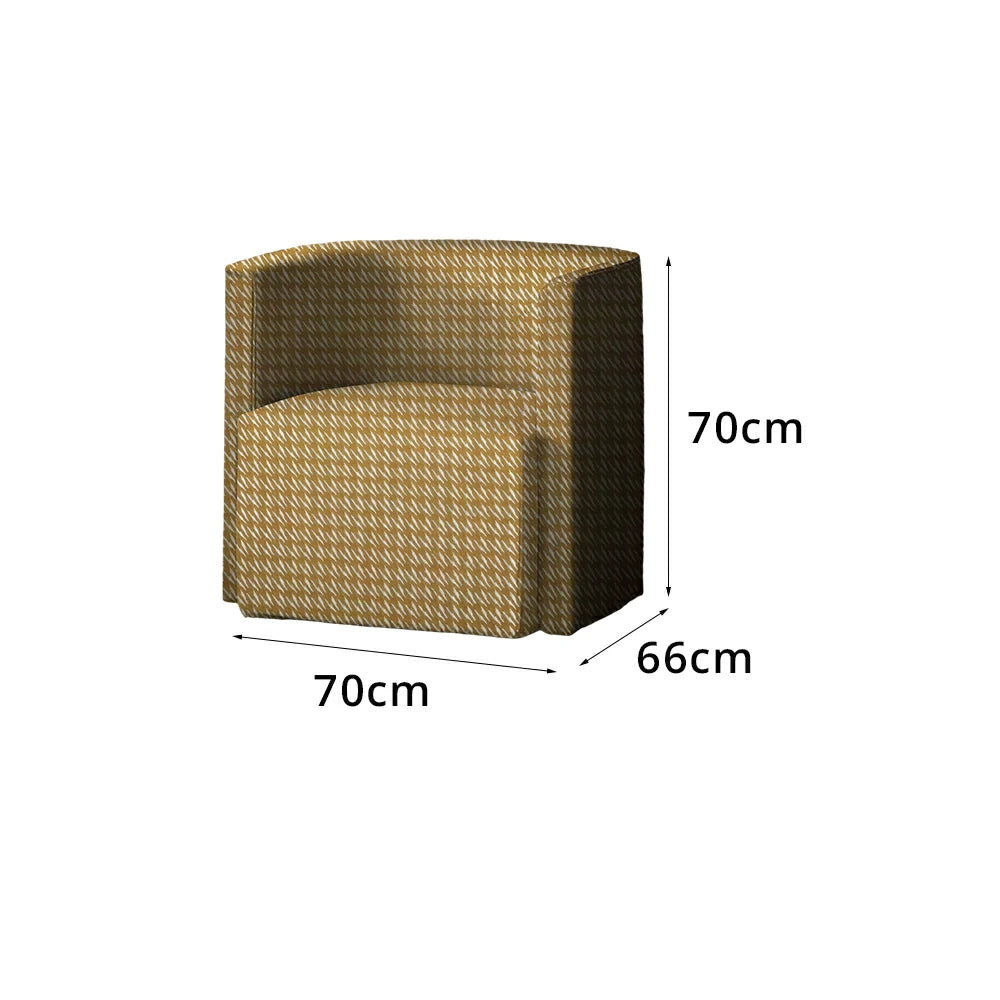 LIVARA Modern Lounge Sofa Chair with Solid Timber Frame and High-resilience Cushion for Living Room and Lounge - Yellow