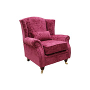 LIVARA Vintage Single Sofa Chair with High Back and High-density Sponge Cushion for Living Room Study and Bedroom - Red