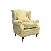 LIVARA Vintage Single Sofa Chair with High Back and High-density Sponge Cushion for Living Room Study and Bedroom - Yellow