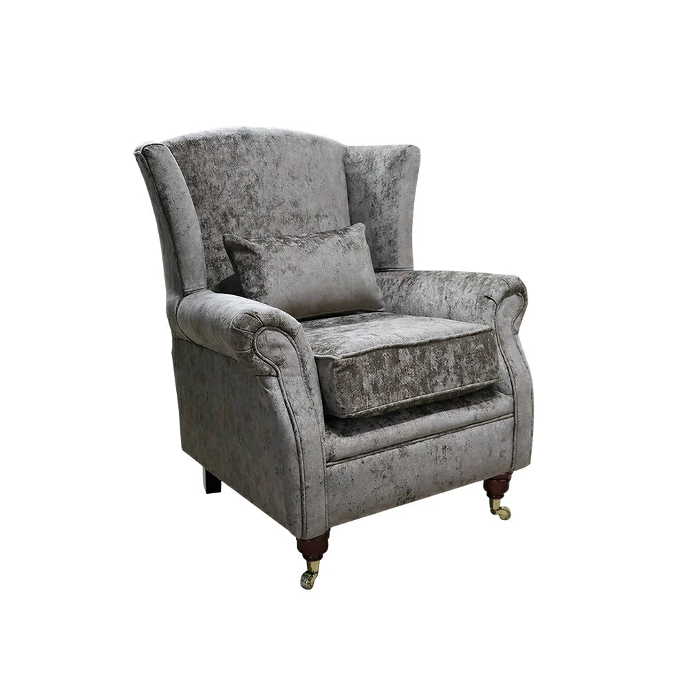 LIVARA Vintage Single Sofa Chair with High Back and High-density Sponge Cushion for Living Room Study and Bedroom - Grey