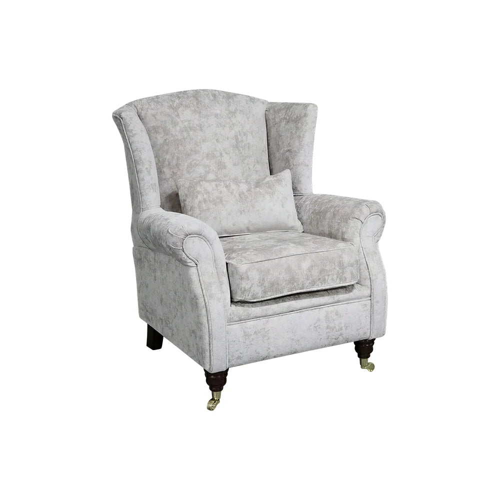 LIVARA Vintage Single Sofa Chair with High Back and High-density Sponge Cushion for Living Room Study and Bedroom - Light Grey