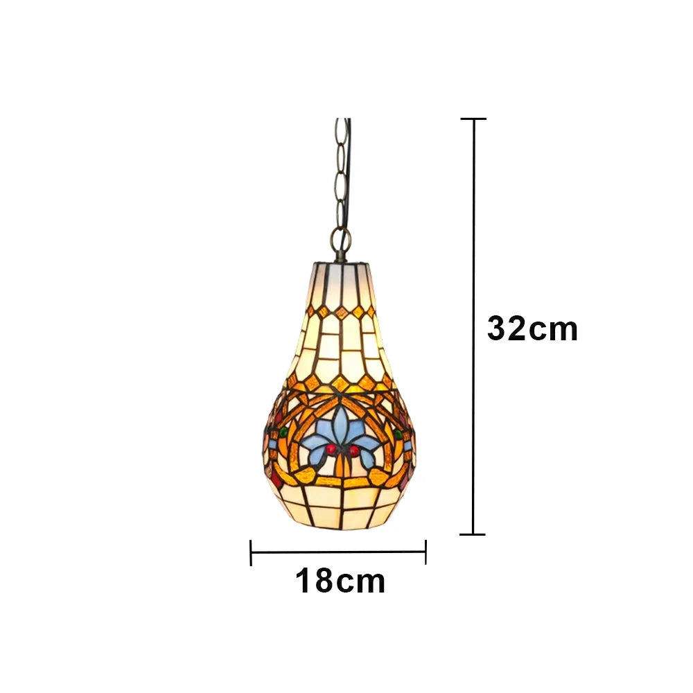 LIVARA Heart Pattern Stained Glass Pendant Light Soft Ambient Lighting Adjustable Chain Design Dining Living Room Bedroom Hallway