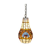 LIVARA Heart Pattern Stained Glass Pendant Light Soft Ambient Lighting Adjustable Chain Design Dining Living Room Bedroom Hallway