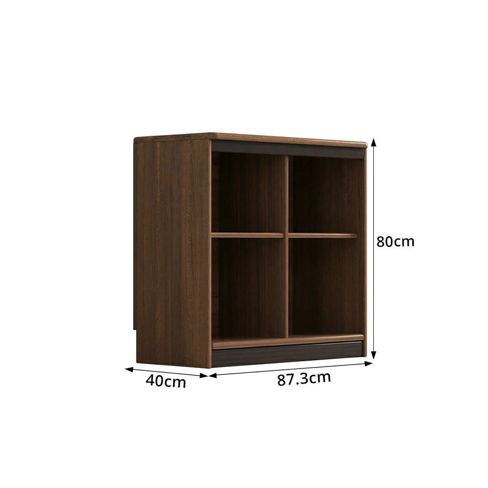 LIVARA Kids Storage Cabinet with Open Bookshelf and Rounded Safety Design 87.3cm for Children's Room and Playroom