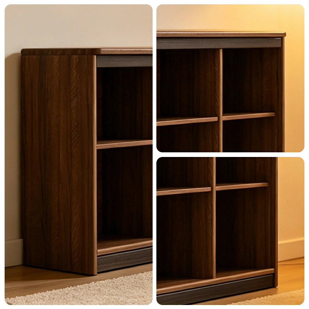 LIVARA Kids Storage Cabinet with Open Bookshelf and Rounded Safety Design 129.6cm for Children's Room and Playroom