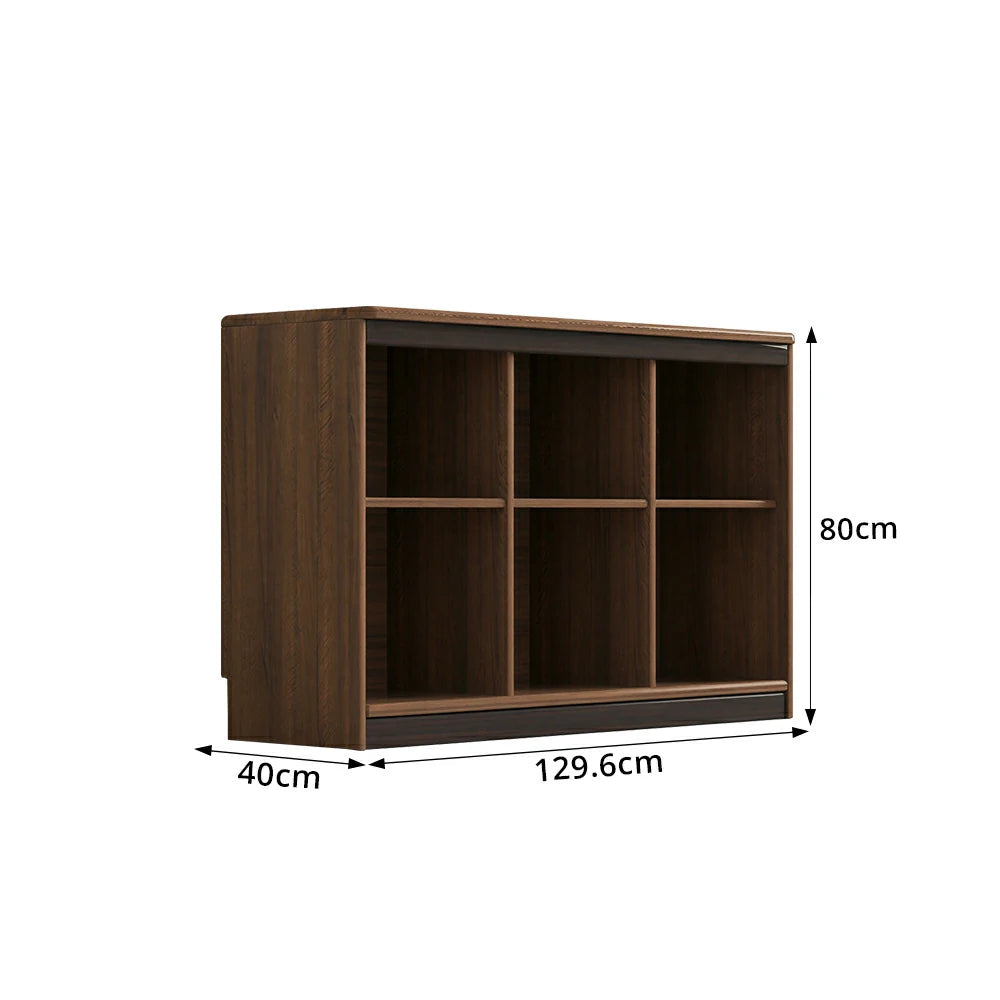 LIVARA Kids Storage Cabinet with Open Bookshelf and Rounded Safety Design 129.6cm for Children's Room and Playroom