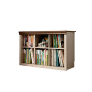 LIVARA 3-Column Solid Wood Storage Bookcase with Open Shelves and Spacious Desktop for Kids Room and Study