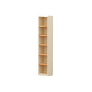 LIVARA 40cm Slim Solid Wood Bookshelf with Open Shelves and Back Panel for Study Bedroom and Small Spaces