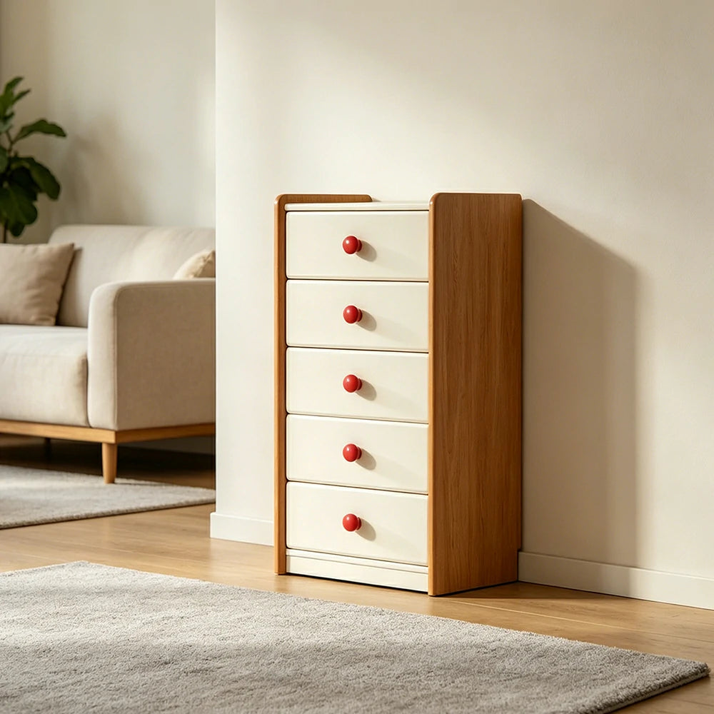 LIVARA Kids Storage Chest with Large Drawers and Anti-pinch Rails 5-Drawer Cabinet for Kids Room and Nursery