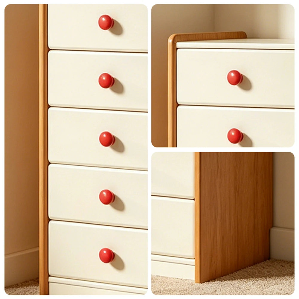 LIVARA Kids Storage Chest with Large Drawers and Anti-pinch Rails 5-Drawer Cabinet for Kids Room and Nursery