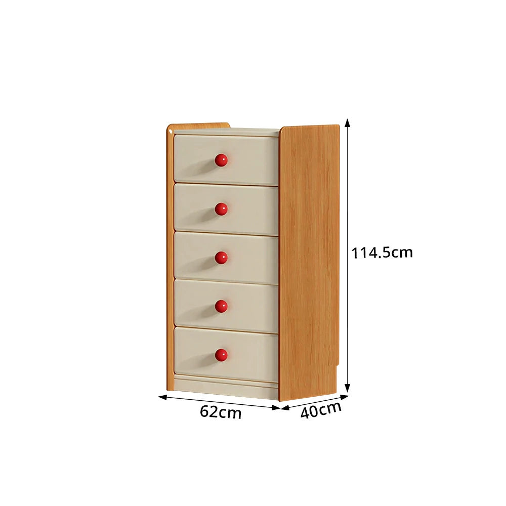 LIVARA Kids Storage Chest with Large Drawers and Anti-pinch Rails 5-Drawer Cabinet for Kids Room and Nursery