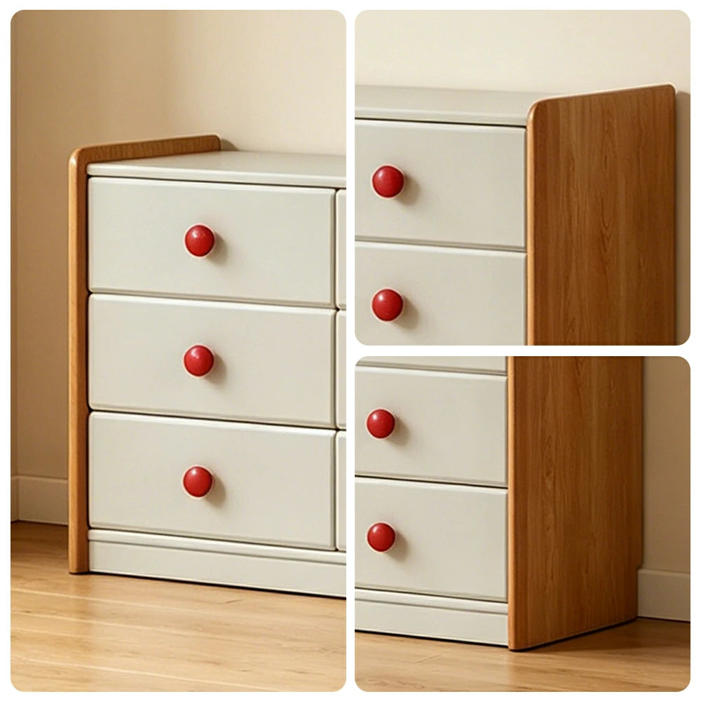 LIVARA Kids Storage Chest with Large Drawers and Anti-pinch Rails 6-Drawer Cabinet for Kids Room and Nursery