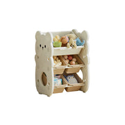 LIVARA Kids Toy Storage Rack with Dual Storage Modes and HDPE Material 45cm for Kids Room and Playroom - White