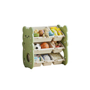 LIVARA Kids Toy Storage Rack with Dual Storage Modes and HDPE Material 64.5cm for Kids Room and Playroom - Green