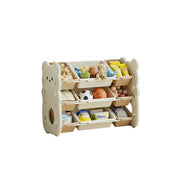 LIVARA Kids Toy Storage Rack with Dual Storage Modes and HDPE Material 84cm for Kids Room and Playroom - White