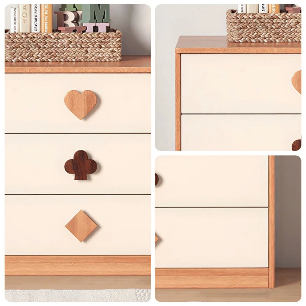 LIVARA Kids Dresser Cream Style Eco-Friendly Rounded Silent Rails 3-Drawer Cabinet for Kids Room Bedroom Living Room Reading Corner